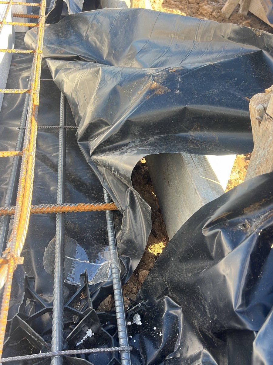 Punctures not sealed with polyethylene tape, recorded during a slab pre-pour inspection in Marsden Park